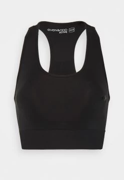 Medium Support Sports Bra - Black -Even&Odd b6c877f3242f4a58a5f8161ca390fb5f