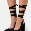 Even&Odd Lace-Up Heels - Black