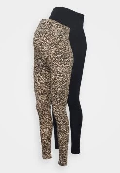 2 Pack - Leggings - Trousers - Black/Multi-Coloured 10 2 Pack - Leggings - Trousers - Black/Multi-Coloured -Even&Odd bec655475c4f477094edf605ec88be71