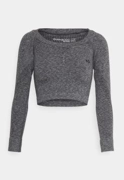 Seamless Cropped Longsleeve - Long Sleeved Top - Black -Even&Odd c26c793dde0643688894badc0a11629d