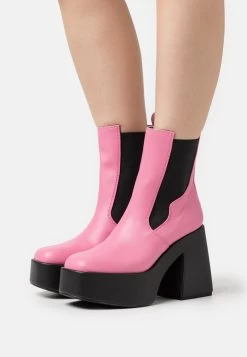 Even&Odd High Heeled Ankle Boots - Pink