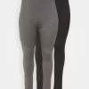 2 Pack - Leggings - Trousers - Black/Grey