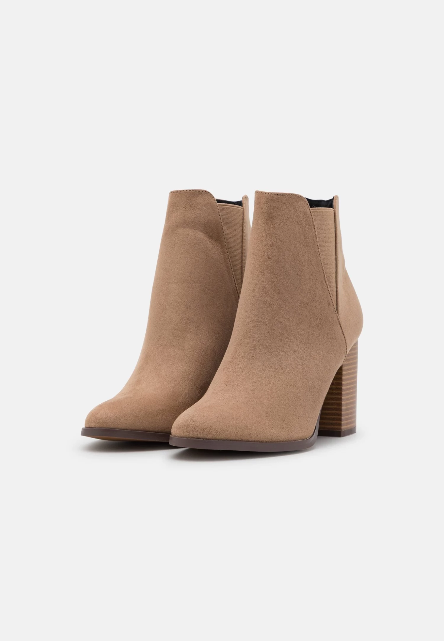 High Heeled Ankle Boots - Beige 3 High Heeled Ankle Boots - Beige - Image 3