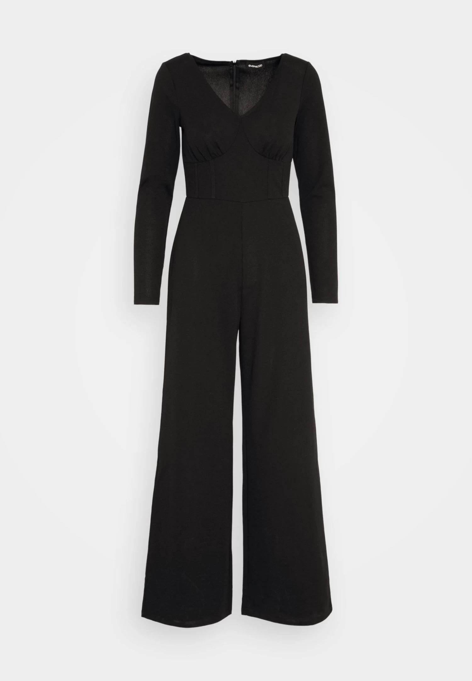 Even&Odd Wide Leg Long Sleeves Bodice - Jumpsuit - Black 5 Even&Odd Wide Leg Long Sleeves Bodice - Jumpsuit - Black - Image 5