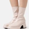 Even&Odd Platform Ankle Boots - Beige