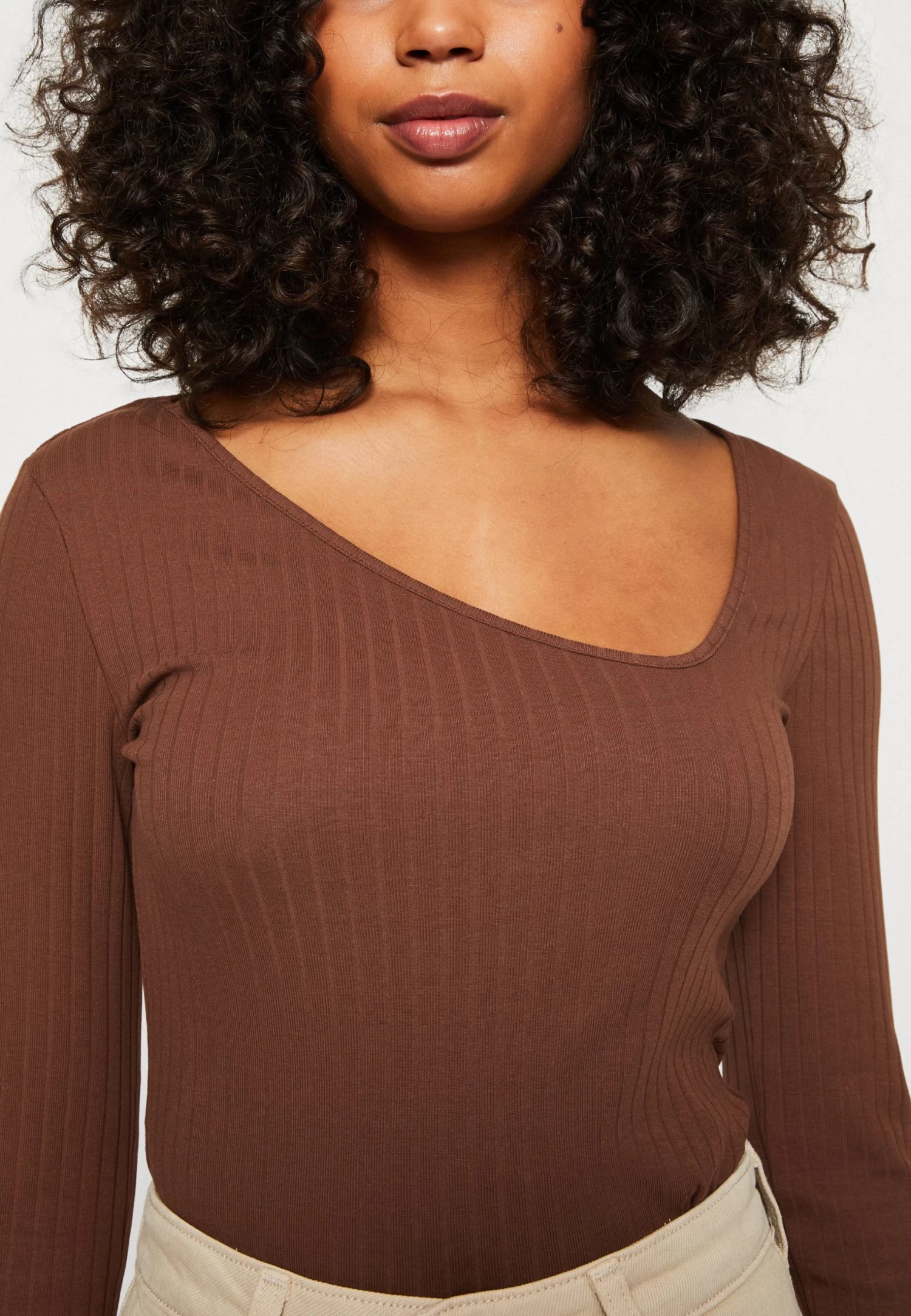Even&Odd Long Sleeved Top - Dark Brown 6 Even&Odd Long Sleeved Top - Dark Brown - Image 6