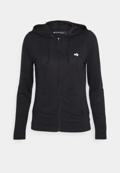 Breathable Zip-Up Hoodie - Zip-Up Sweatshirt - Black -Even&Odd e03366dbe56d4969a7e680f7107791b7