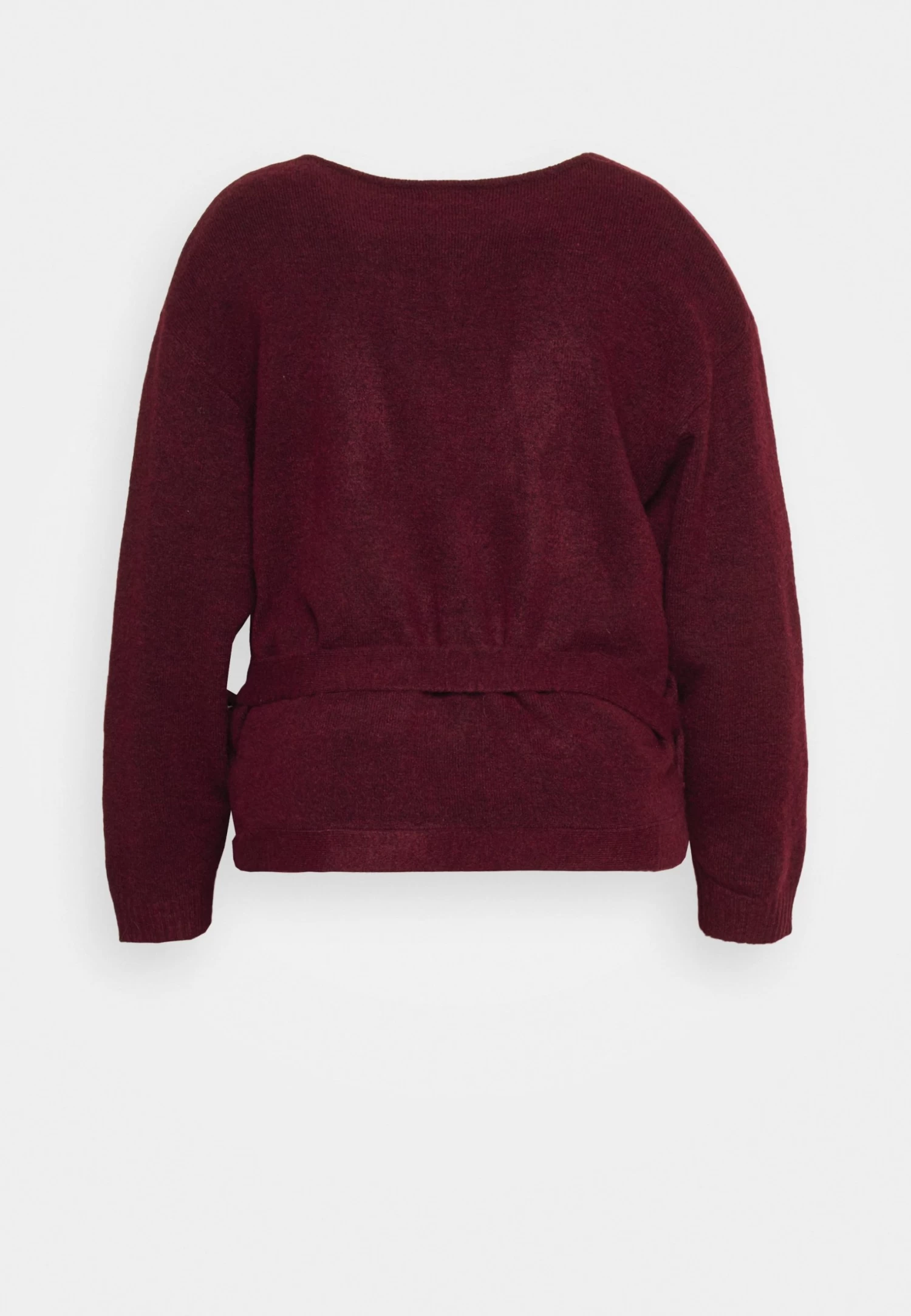 Curvy Wrap Cardigan - Cardigan - Dark Red 2 Curvy Wrap Cardigan - Cardigan - Dark Red - Image 2