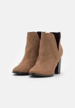 High Heeled Ankle Boots - Taupe -Even&Odd e403e64f701a4e50a14ea9691c9f5a02