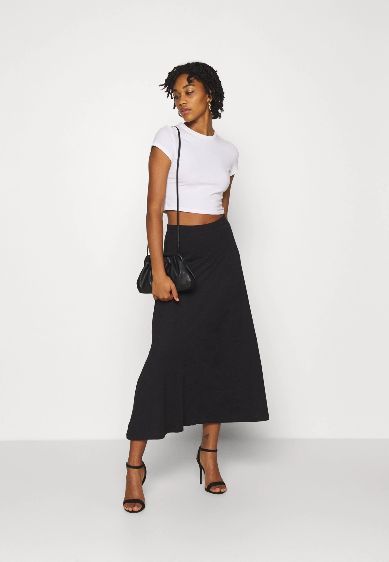 Even&Odd Basic Maxi Skirt - A-Line Skirt - Black 2 Even&Odd Basic Maxi Skirt - A-Line Skirt - Black - Image 2