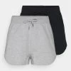 Even&Odd 2 Pack - Tracksuit Bottoms - Black/Mottled Light Grey
