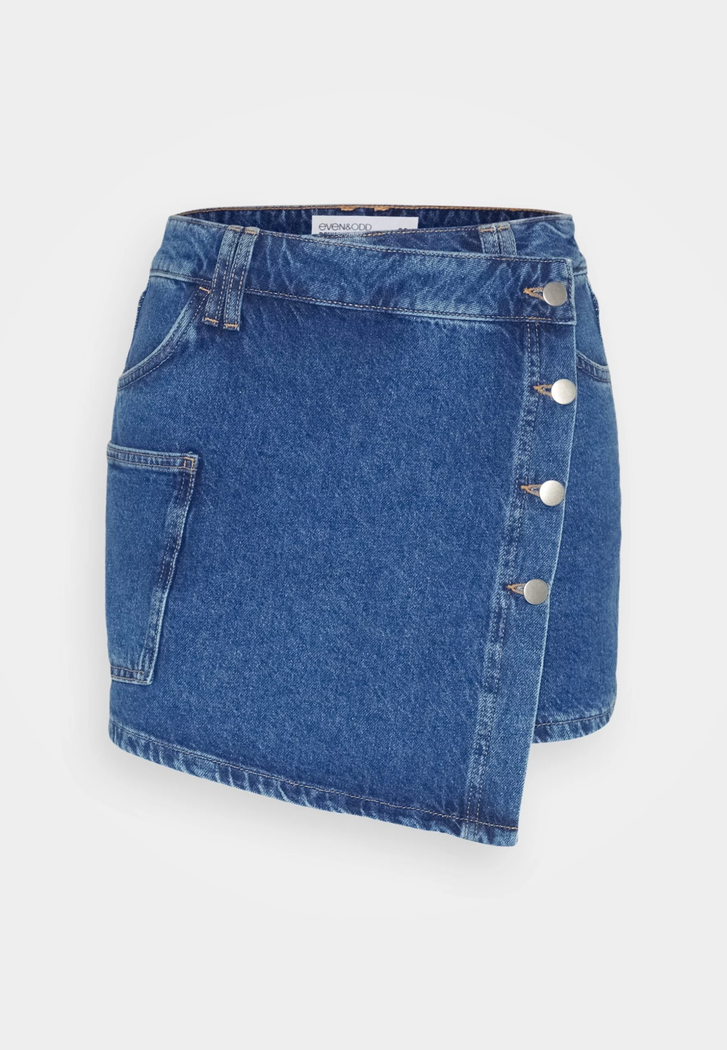 Even&Odd Mini Skirt - Blue Denim 5 Even&Odd Mini Skirt - Blue Denim - Image 5