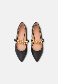 Even&Odd Ankle Strap Ballet Pumps - Black -Even&Odd f1fcd7d317354404907505783a71187f