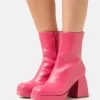 Even&Odd Platform Ankle Boots - Pink