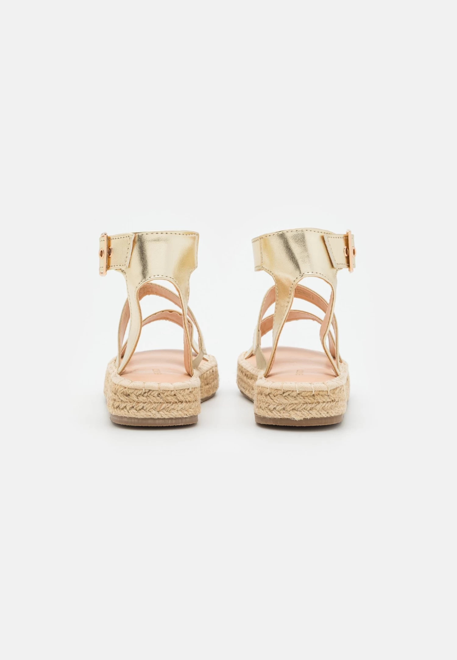 Platform Sandals - Gold 4 Platform Sandals - Gold - Image 4