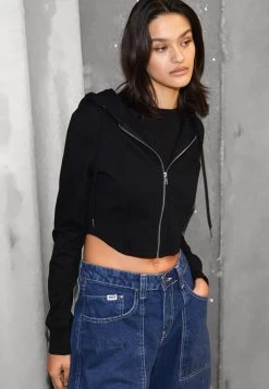 Even&Odd Zip-Up Sweatshirt - Black