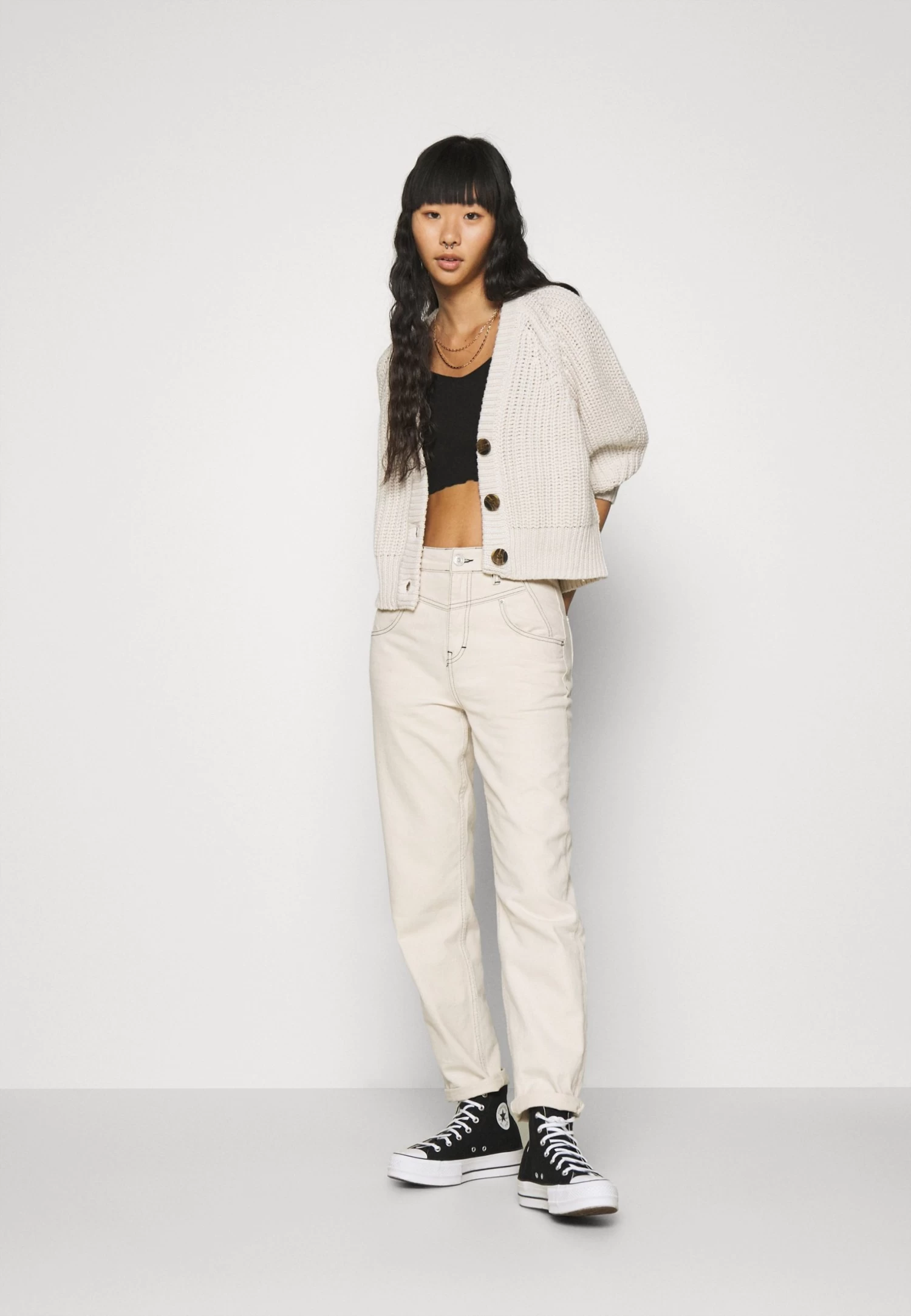 Even&Odd 2 Pack - Top - Black/Light Grey 1 Even&Odd 2 Pack - Top - Black/Light Grey