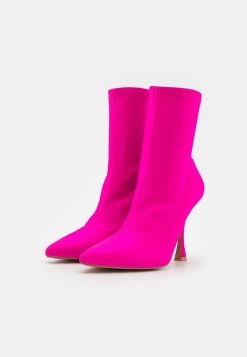 Even&Odd High Heeled Ankle Boots - Pink -Even&Odd fd04cbb1be95470e9e5ef5d5a7fb6115