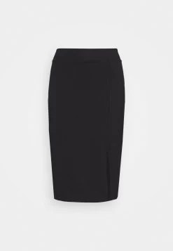 Even&Odd Basic - Midi Skirt With Slit - Pencil Skirt - Black -Even&Odd fe0a541acbea4c499c73f8c628cdb7bc